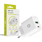 Mobile Origin PD20W Wall Charger MO12, white 1 USB-A + 1 USB-C - (FRL-PD20W-MO12)