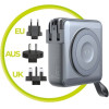 Mobile Origin PowerBank & Travel Charger, Lightning/USB-C Cable, MagSafe/AW/iPhone Compatible, grey - (PBT-03L-GRY)