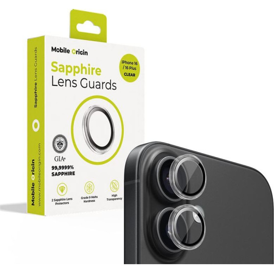 Mobile Origin Sapphire Lens guards, clear - iPhone 16/16 Plus - (SALG-i16-CLR)