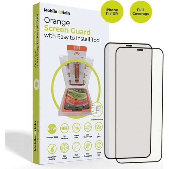 Mobile Origin Screen Guard iPhone 11 / XR with easy applicator 2 pack - (SGA-i11-2pk)