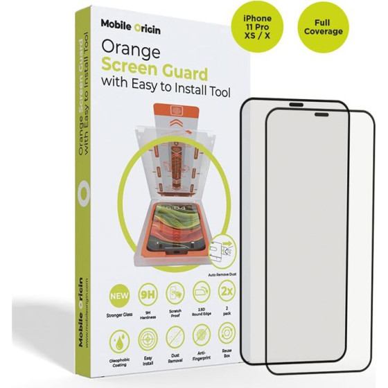 Mobile Origin Screen Guard iPhone 11 Pro / XS / X with easy applicator 2 pack - (SGA-i11Pro-2pk)
