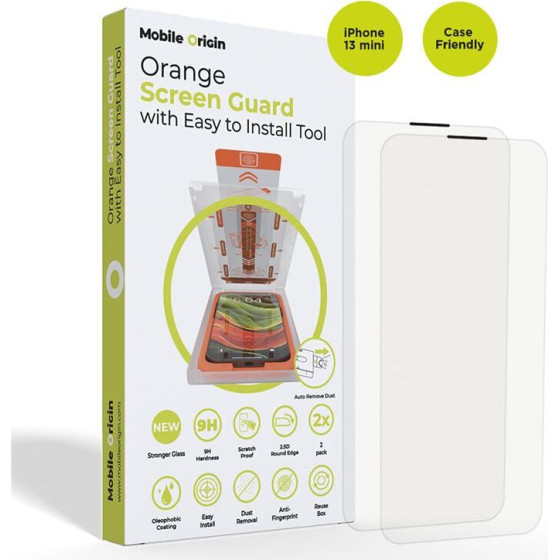 Mobile Origin Screen Guard iPhone 13 mini with easy applicator 2 pack - (SGA-i13m-2pk)