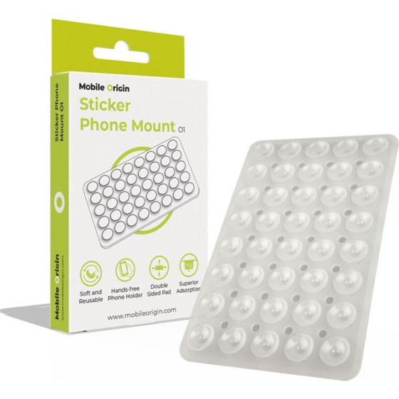 Mobile Origin Sticker Phone Mount O1, clear white - (MO-SPM-C-WHT)