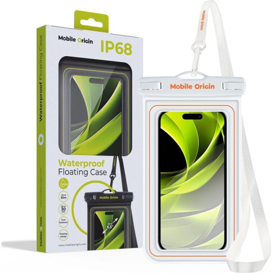 Mobile Origin Waterproof Floating Case 6,5'', white/orange - (DBL-WHT-ORG01)