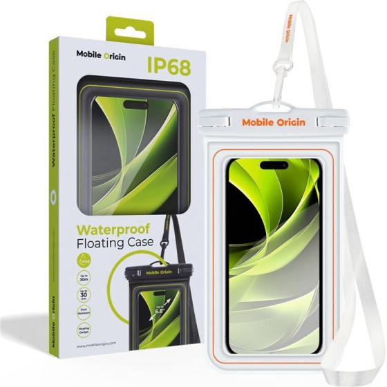 Mobile Origin Waterproof Floating Case 6,8'', white/orange - (DBXL-WHT-ORG01)