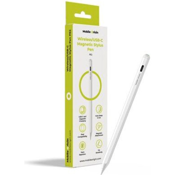 Mobile Origin Wireless/USB-C Magnetic Stylus Pen PE2 - (MO-WMS-PE2)