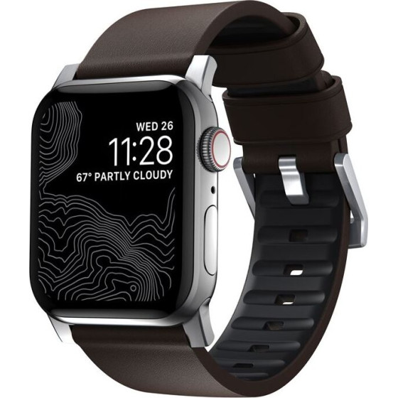 Nomad Active Strap Pro Brown,silver - Apple Watch 49mm/46mm/45mm/44mm/42mm - (NM1A4mSNW0)