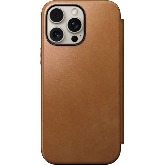Nomad Leather Folio, english Tan-C - iPhone 16 Pro Max - (NM01673385)