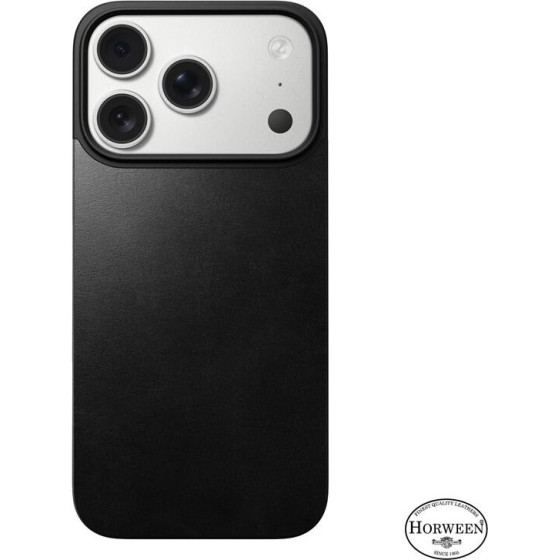 Nomad Magnetic Leather Back, black (Horween), Magsafe - iPhone 17 Pro - (NM014414858)