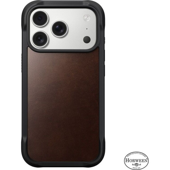 Nomad Modern Leather Case, rustic brown (Horween) - iPhone 17 Pro - (NM011819858)
