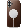 Nomad Modern Leather Folio, brown - iPhone 16 Plus - (NM01681885)