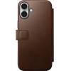 Nomad Modern Leather Folio, brown - iPhone 16 Plus - (NM01681885)