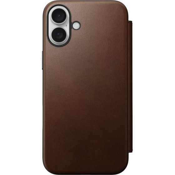 Nomad Modern Leather Folio, brown - iPhone 16 Plus - (NM01681885)