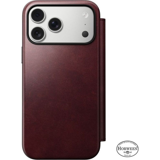 Nomad Modern Leather Folio, burgundy (Horween) - iPhone 17 Pro Max - (NM011826858)