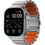Nomad Stratos Band Natural Titanium Ultra Orange FKM AW 45/46/49mm - (NM011123858)