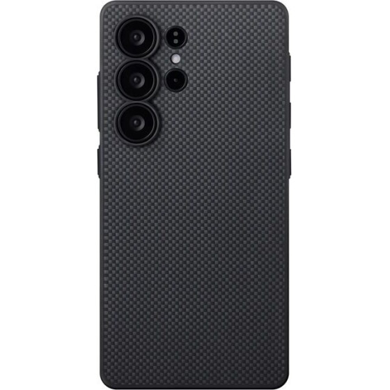 Pitaka PIN Button Case, Black/Grey Plain - Samsung Galaxy S25 Ultra - (PBS2501U)