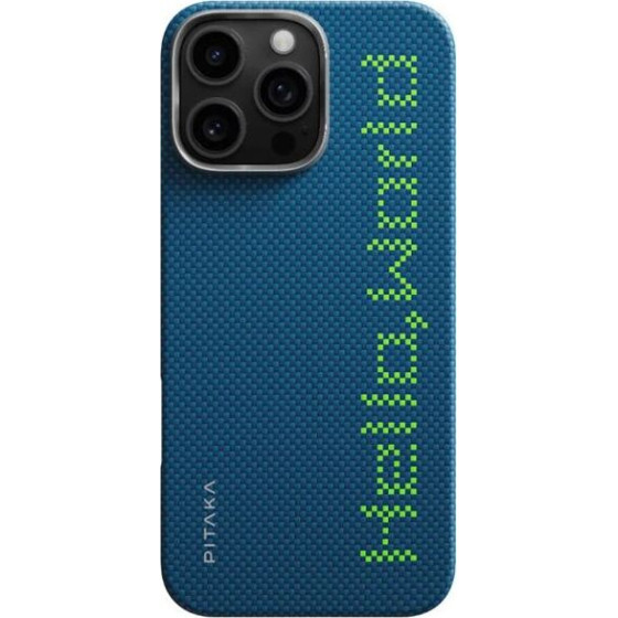 Pitaka Tactile Woven Case, Hello World - iPhone 16 Pro - (KI1602HWT)
