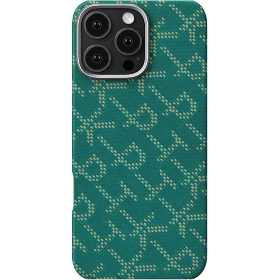 Pitaka Tactile Woven Case, PTK Green/Gold - iPhone 16 Pro Max - (KI1601PTKP)
