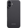 Pitaka Ultra-Slim Case, Black/Grey Twill - iPhone 16 Plus - (KI1601MA)