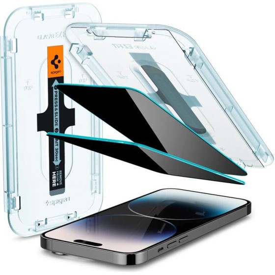 Spigen Glass EZ Fit Privacy 2 Pack - iPhone 14 Pro - (AGL05215)