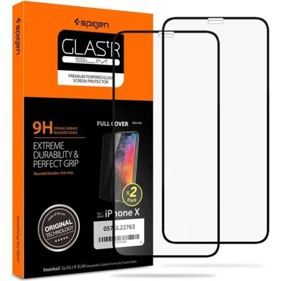 Spigen Glass FC 2 Pack, black - iPhone 11 Pro/XS/X - (057GL23120)