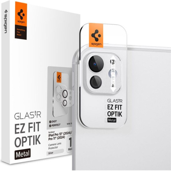 Spigen Glass tR EZ Fit Optik Metal 1 Pack, silver - iPad Pro 13'' 2024 / iPad Pro 11'' 2024 - (AGL07796)