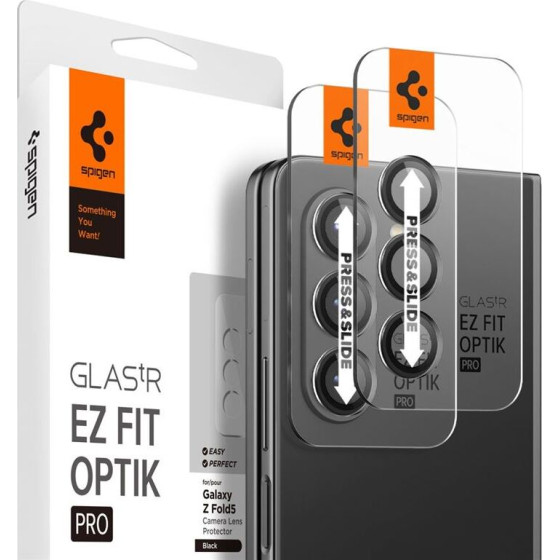 Spigen Glass tR EZ Fit Optik Pro 2 Pack, black - Samsung Galaxy Z Fold5 - (AGL06524)