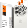 Spigen Glass tR EZ Fit Optik Pro 2 Pack, white tita - iPhone 17/16/15 Pro / 17/16/15 Pro Max - (AGL07165)