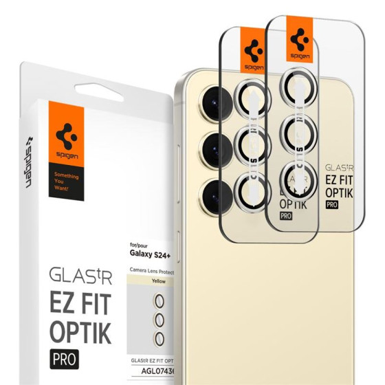 Spigen Glass tR EZ Fit Optik Pro 2 Pack, yellow - Samsung Galaxy S24+ - (AGL07436)