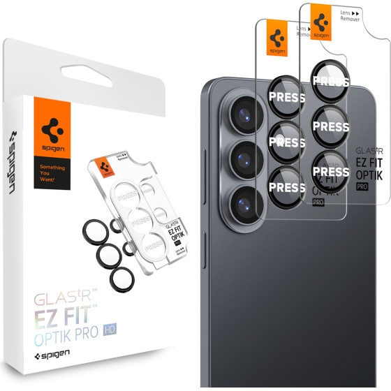 Spigen Glass tR EZ Fit Optik Pro HD 2 Pack, black - Samsung Galaxy S2026+ - (AGL11088)