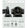 Spigen Rugged Armor Pro + Stand, matte black - Google Pixel Watch 4 41mm - (ACS09484)