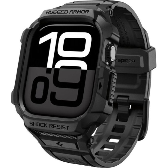 Spigen Rugged Armor Pro 2, matte black - Apple Watch 11 46mm - (ACS10503)