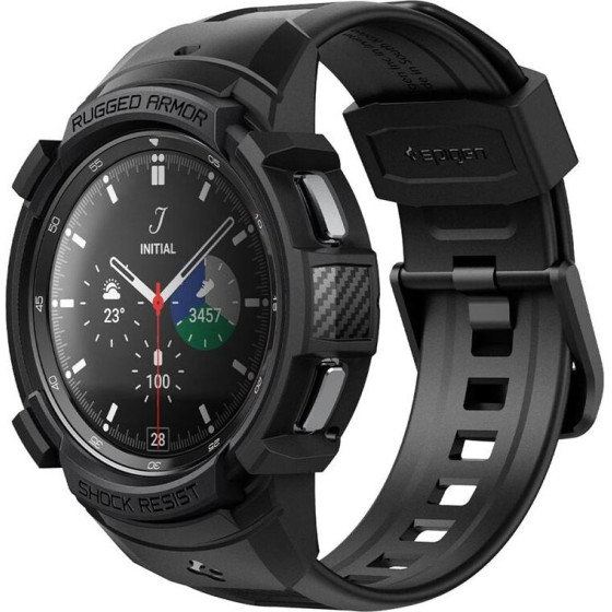 Spigen Rugged Armor Pro, black - Samsung Galaxy Watch 4 Classic (46mm) - (ACS03832)