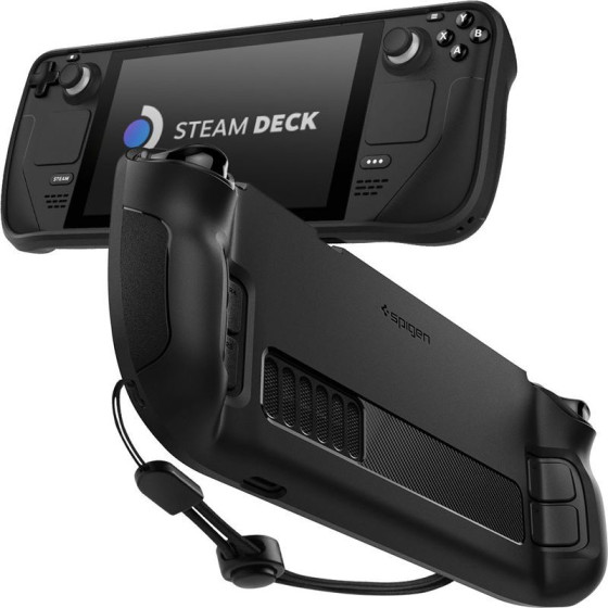 Spigen Rugged Armor, black - Steam Deck - (ACS03730)