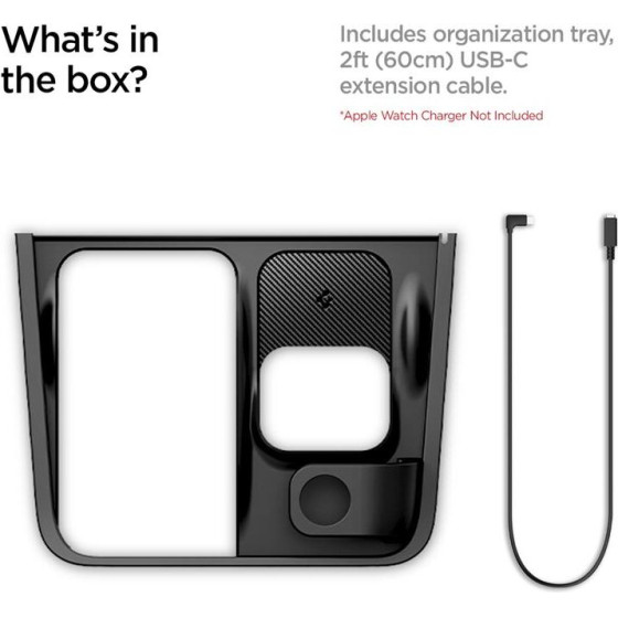 Spigen Tesla 3 in 1 Wireless Charging Hub Mount, black - Tesla Model Y/3 - (ACP09019)