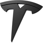 Spigen Tesla Front Emblem Logo Full Cover, carbon - Tesla Model 3 2024 - (ACP08548)