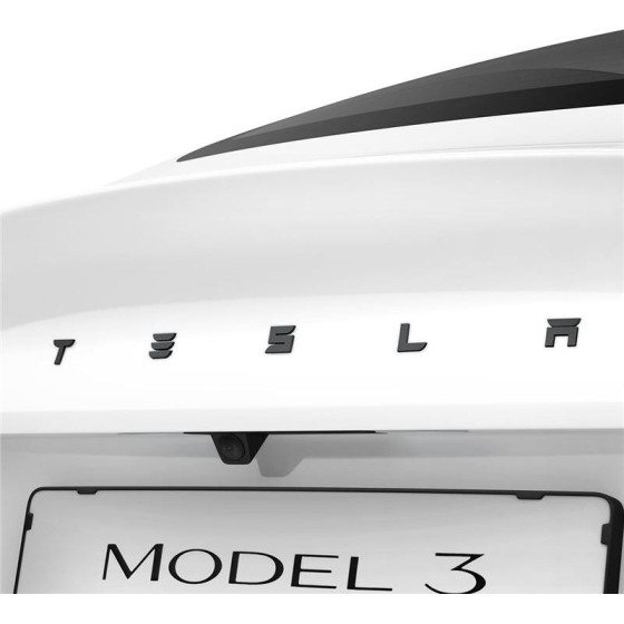 Spigen Tesla Rear Emblem Logo Full Cover, black - Tesla Model 3 2024 - (ACP08549)