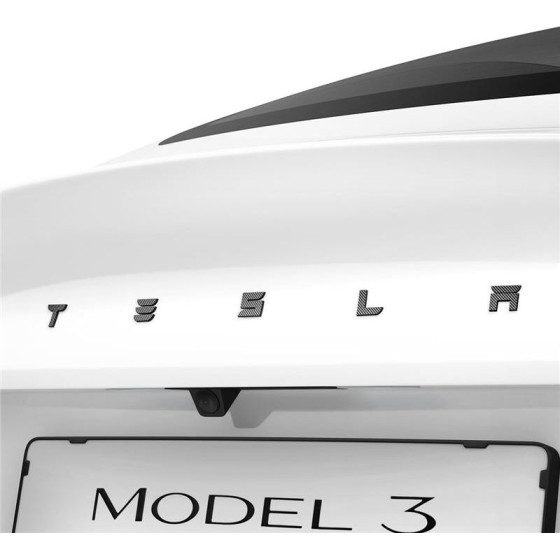 Spigen Tesla Rear Emblem Logo Full Cover, carbon - Tesla Model 3 2024 - (ACP08550)