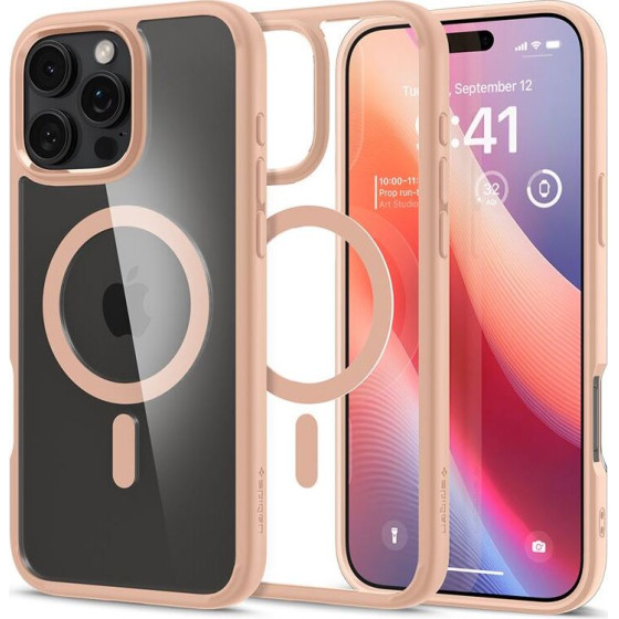 Spigen Ultra Hybrid MagSafe, rose titanium - iPhone 16 Pro Max - (ACS08690)