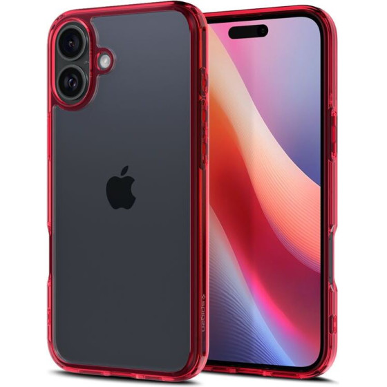 Spigen Ultra Hybrid, red crystal - iPhone 16 - (ACS08203)
