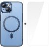 Baseus Case + Screen Protector Glitter MagSafe Apple iPhone 14 /blue/