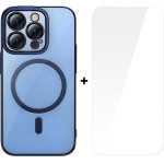 Baseus Case + Screen Protector Glitter MagSafe Apple iPhone 14 Pro Max /blue/