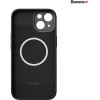 Baseus Case + Screen Protector Liquid Gel MagSafe Apple iPhone 14 /black/