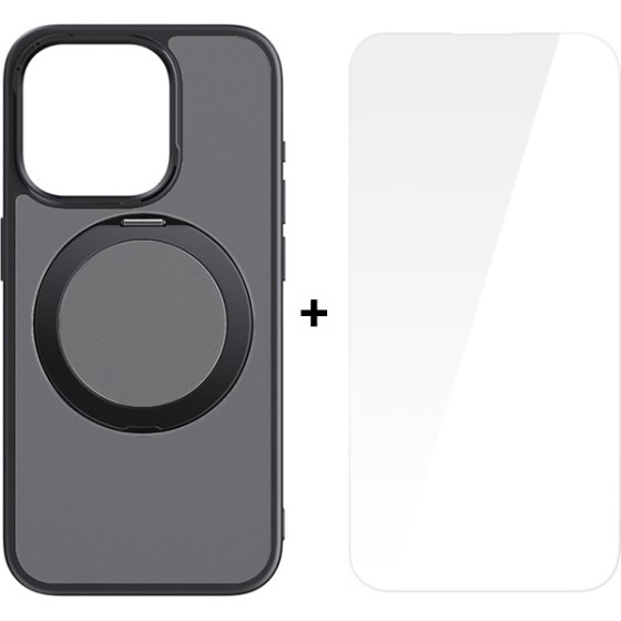 Baseus Case + Screen Protector Sky Ring 360 MagSafe Apple iPhone 15 Pro Max, P60161006101-03 /night black/