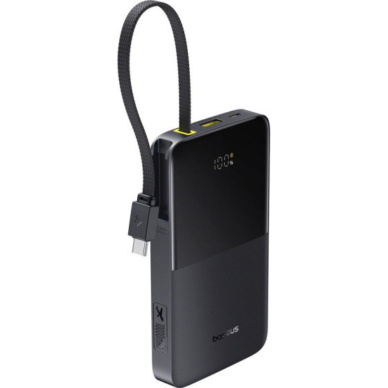 Baseus Power Bank 10000 mAh 22.5W + built-in cable Type-C, EnerFill FC51 Bipow 2 Pro /black/ - E0027600