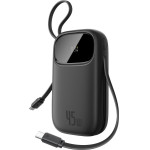 Baseus Power Bank 10000 mAh, 45W + built-in 2xC cables, EnerFill FC31 Qpow 3 /black/ - P10082102123-00