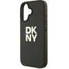 DKNY Case Apple iPhone 16, PU Leather Stack Logo + Wrist Strap, green - DKHCP16SPBSWSA