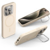 ESR Cloud Soft with Stash stand iPhone 16 Pro Max, MagSafe /light tan/