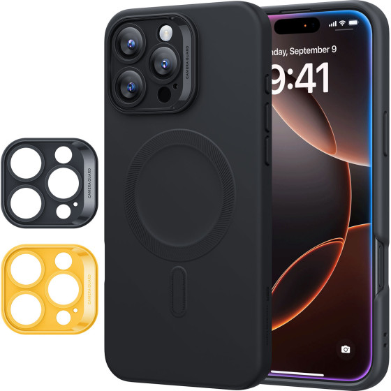 ESR Case + Camera grids SET Cloud Soft iPhone 16 Pro Max, MagSafe /black/ Amazon Pack
