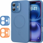 ESR Case + Camera grids SET Cloud Soft iPhone 16, MagSafe /light blue/ Amazon Pack